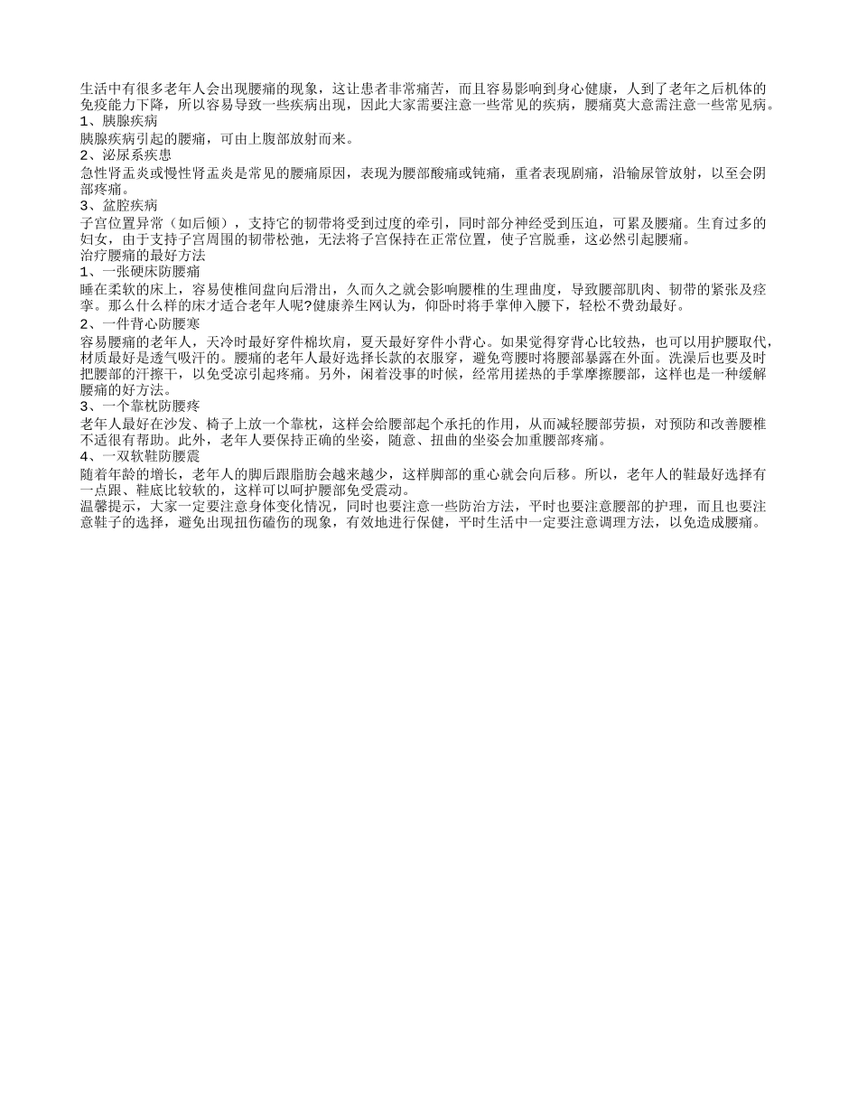 腰痛莫大意需注意一些常见病_第1页