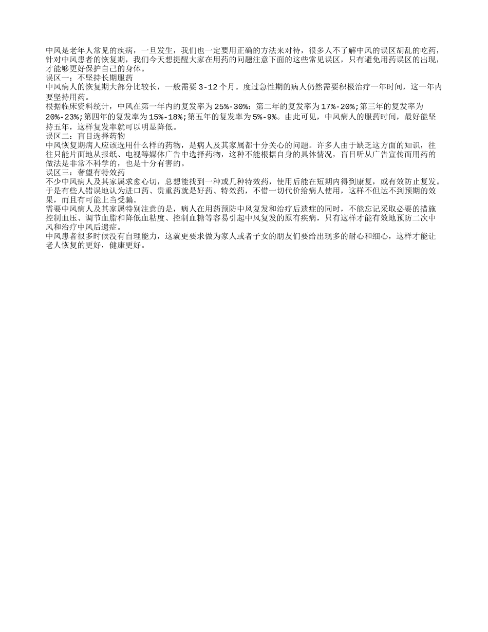 中风3个用药误区害了你_第1页