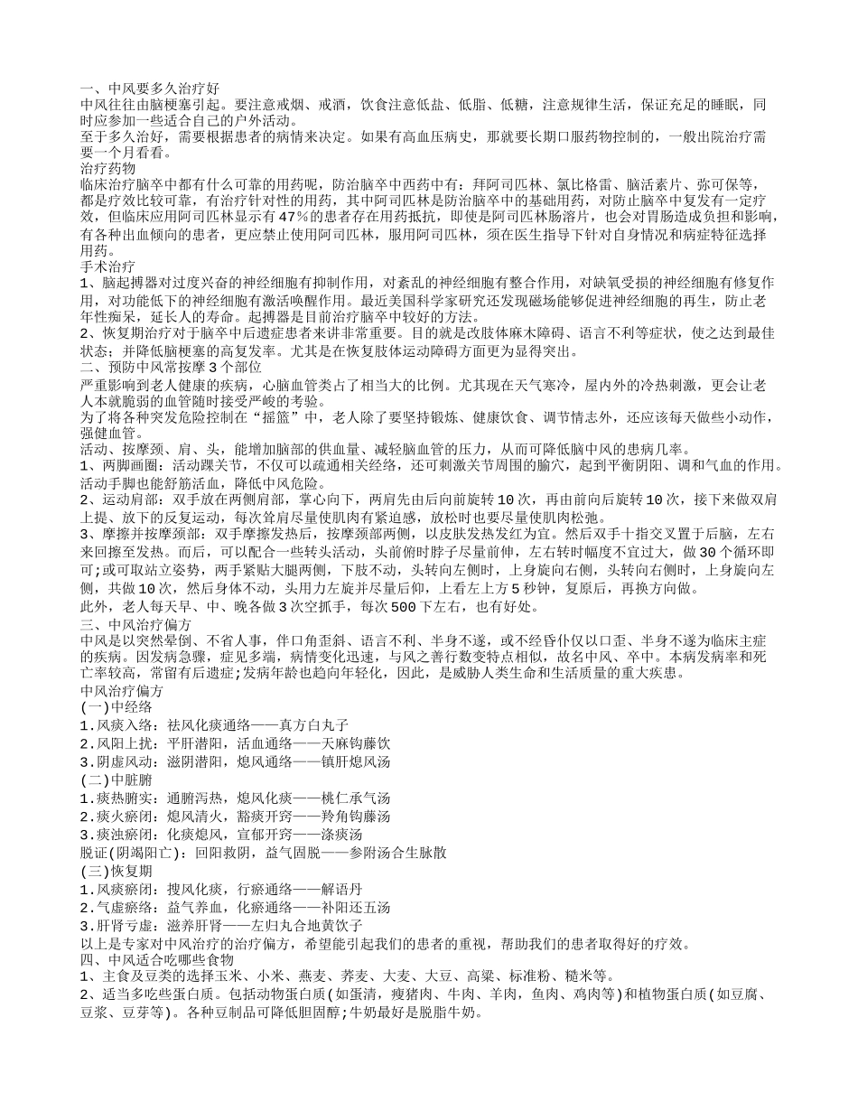 中风一般要住院住多久 看患者的情况而定_第1页