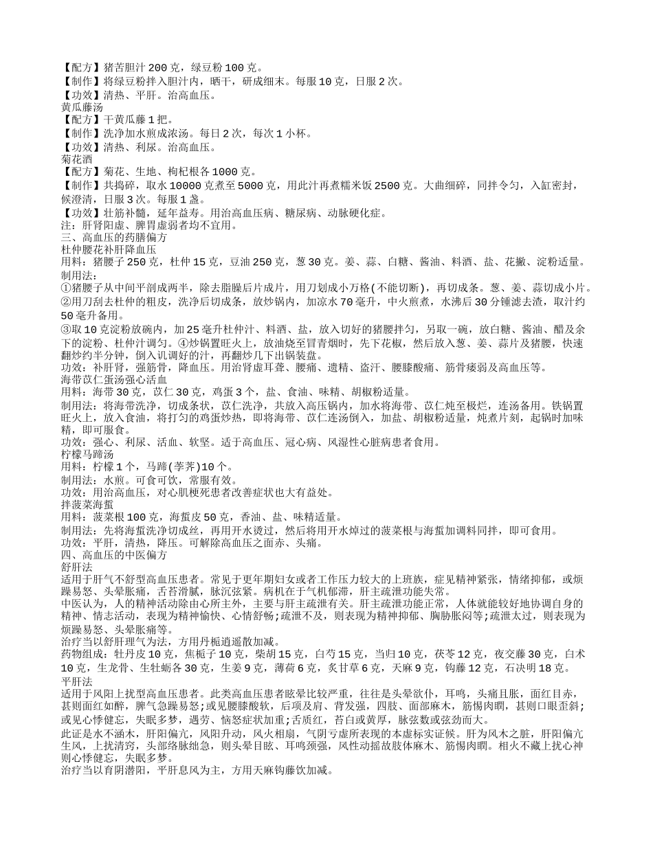治疗高血压的偏方,高血压茶饮偏方_第2页