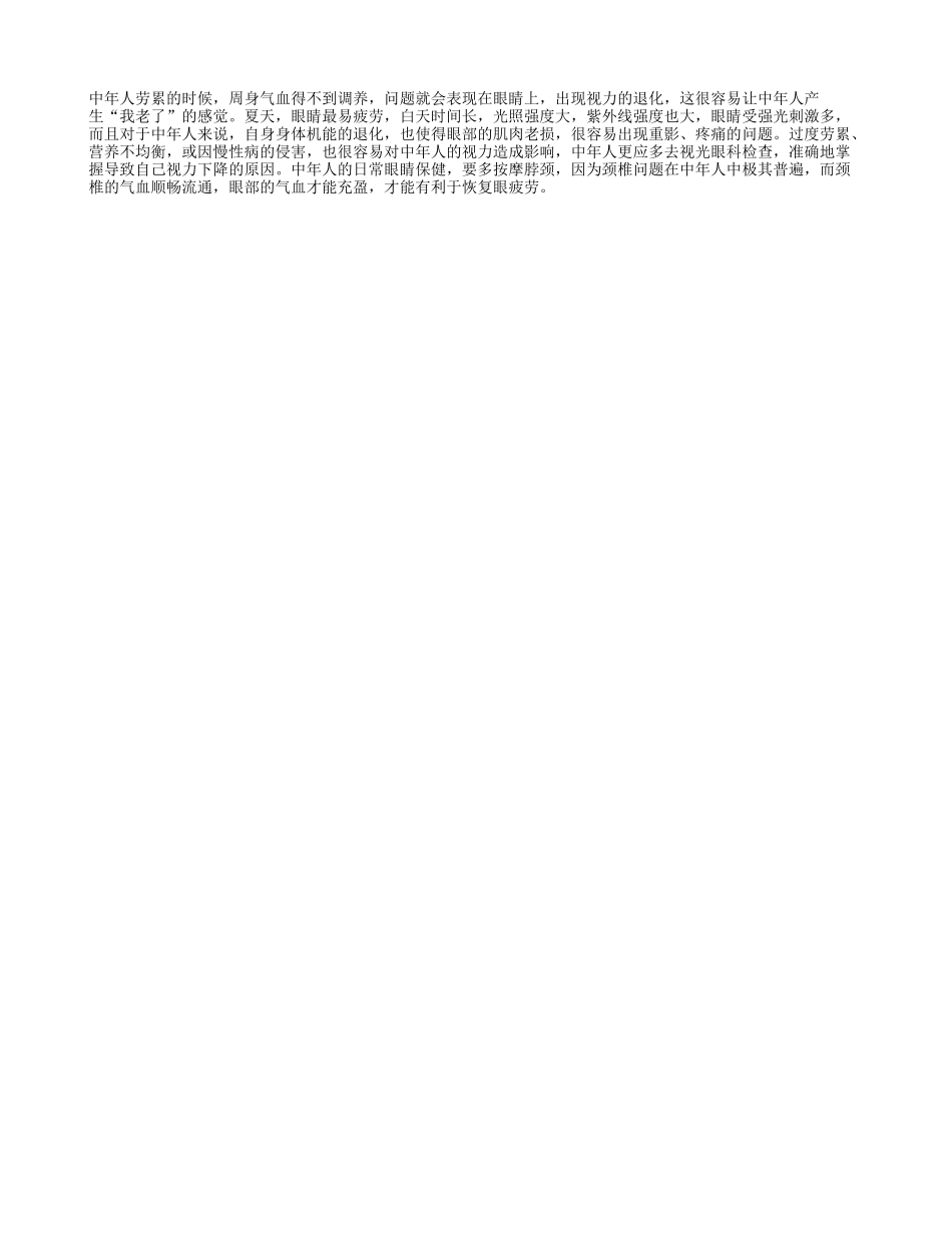 中年人夏季保健 养眼第一_第1页