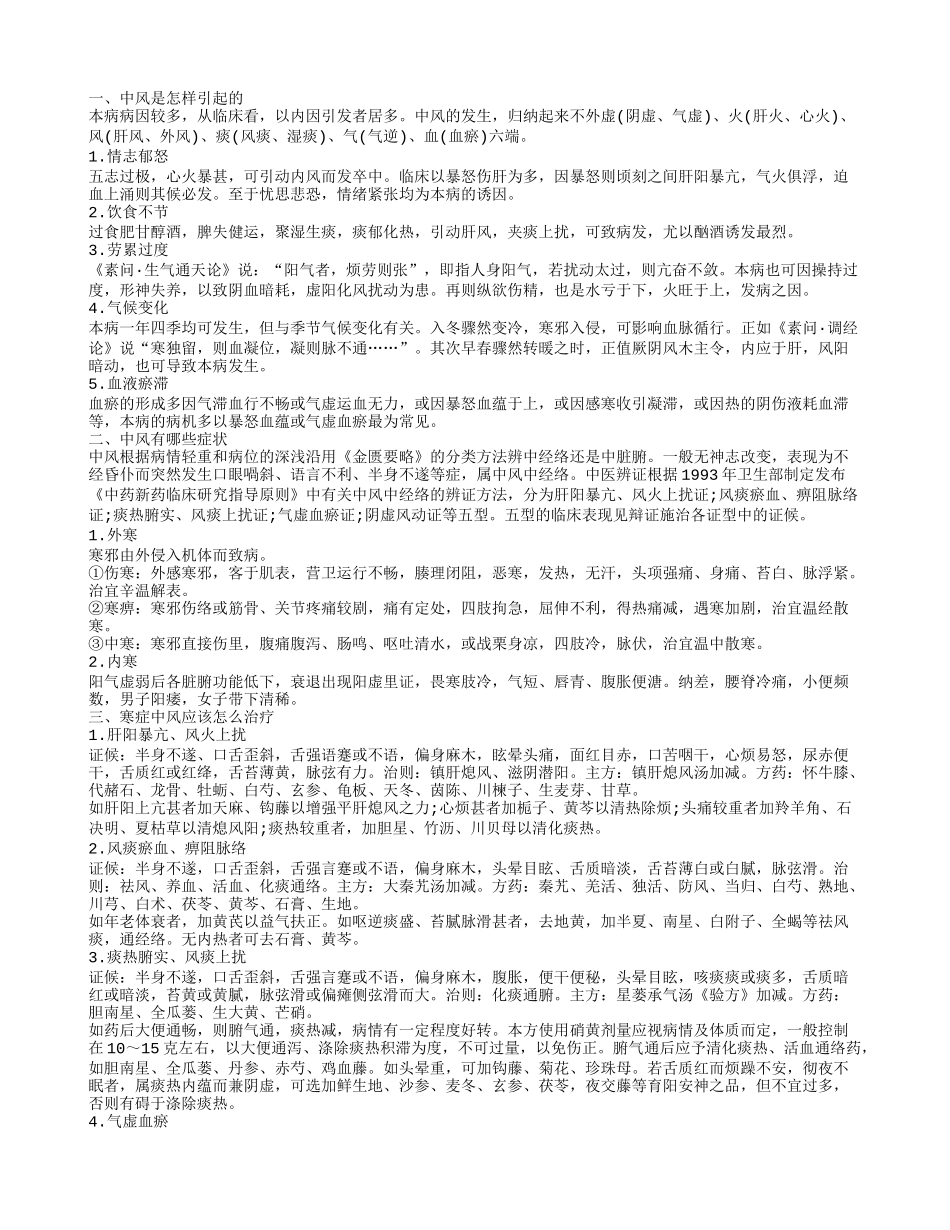 寒症中风应该怎么办 为什么会中风_第1页
