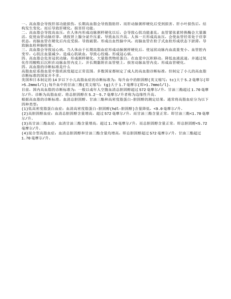哪些药适合高血脂 高血脂会带来哪些影响高血脂吃什么药高血脂的诊断标准是什么_第2页