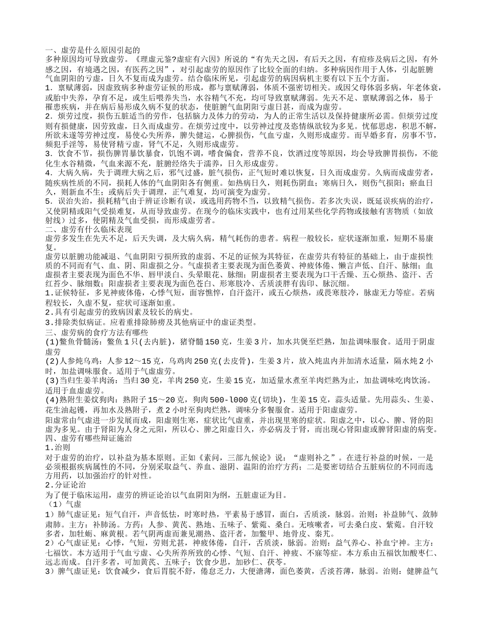 什么是虚劳 虚劳的危害有哪些虚劳是什么原因引起的虚劳有什么临床表现_第1页