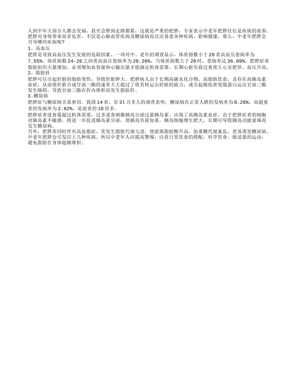 中老年肥胖会引起哪些疾病_第1页