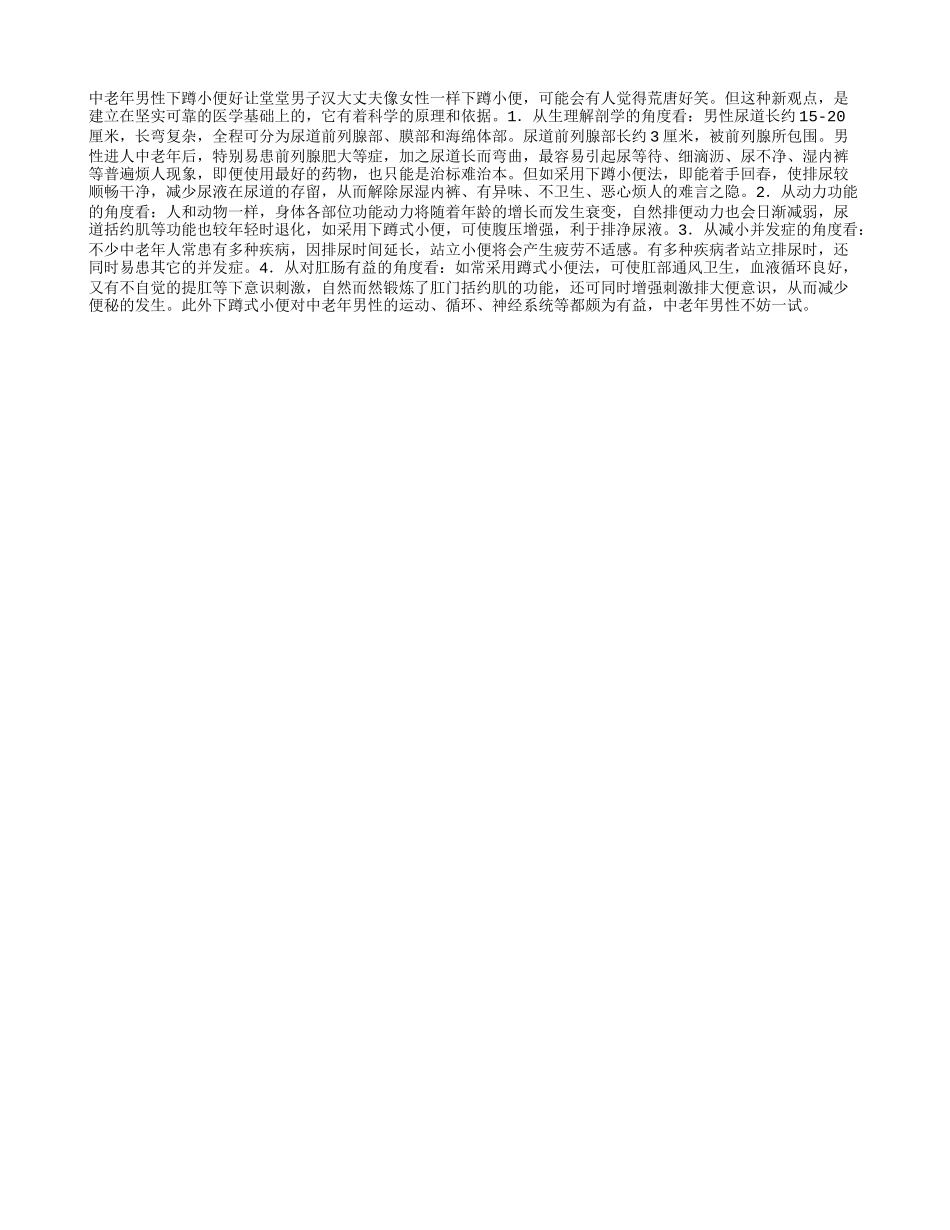 中老年男性下蹲小便好_第1页