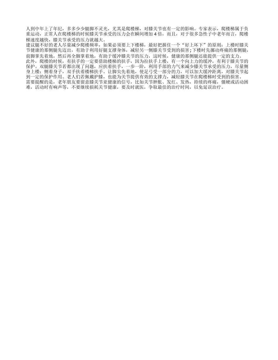 秒必看！中老年爬楼注意事项_第1页