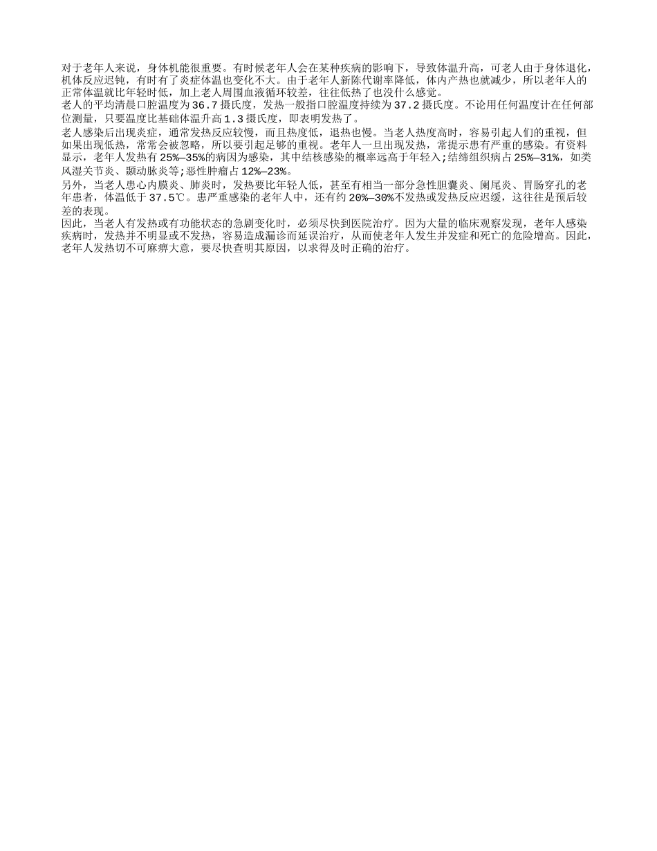 老年人发低烧要及时处理_第1页