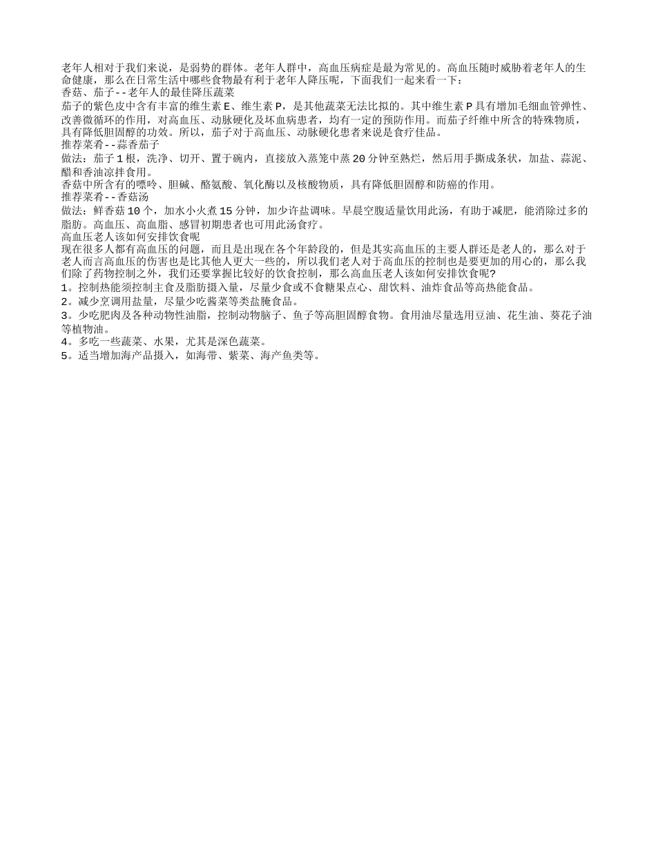 中老年人长寿要吃这些降压蔬菜_第1页