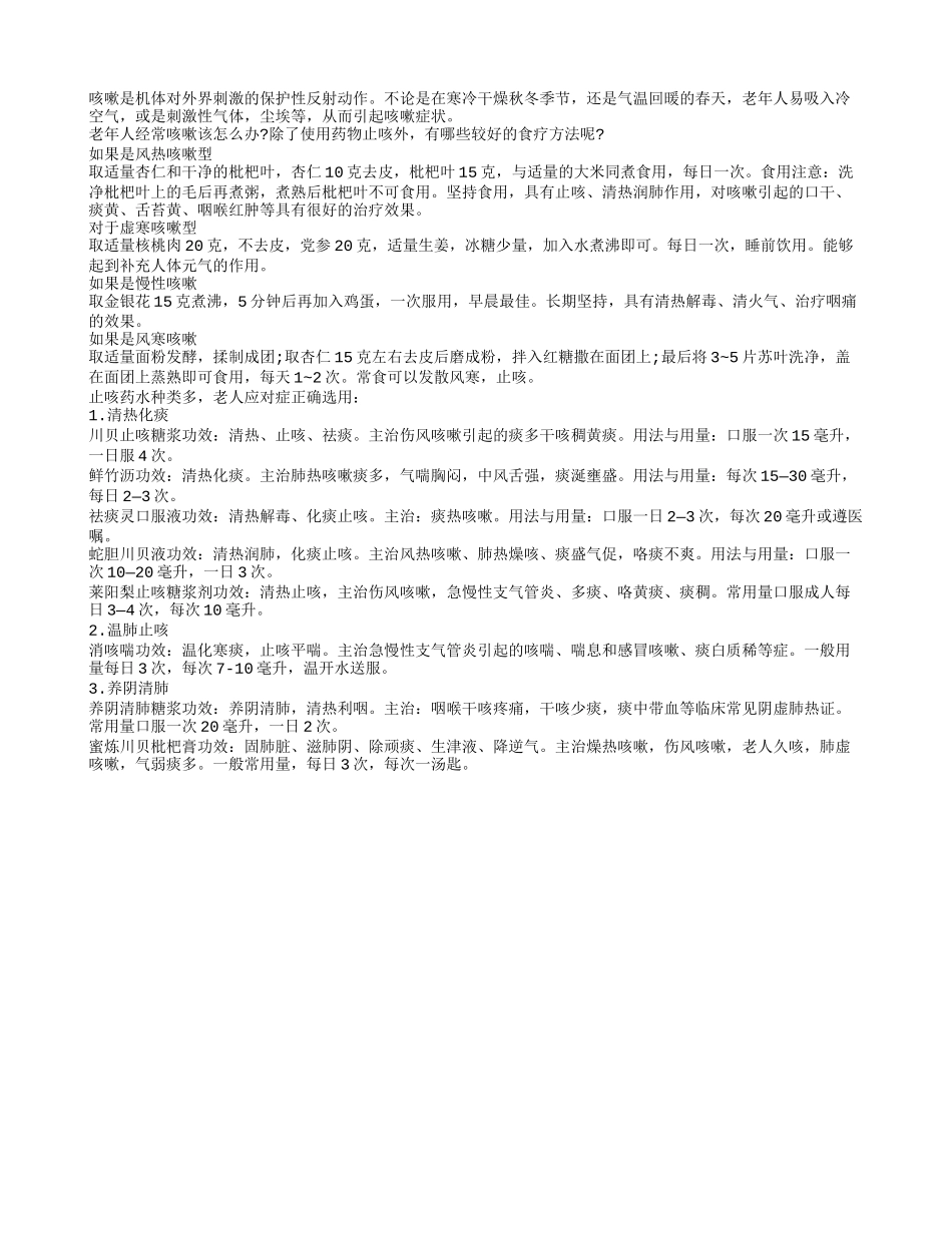 老年人经常咳嗽分型治疗该怎么办_第1页