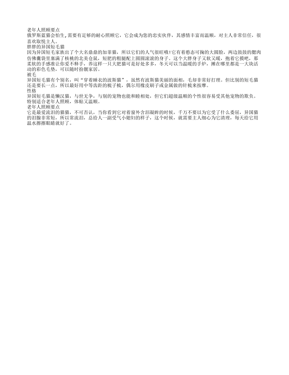 适合老年人养的猫养性_第2页
