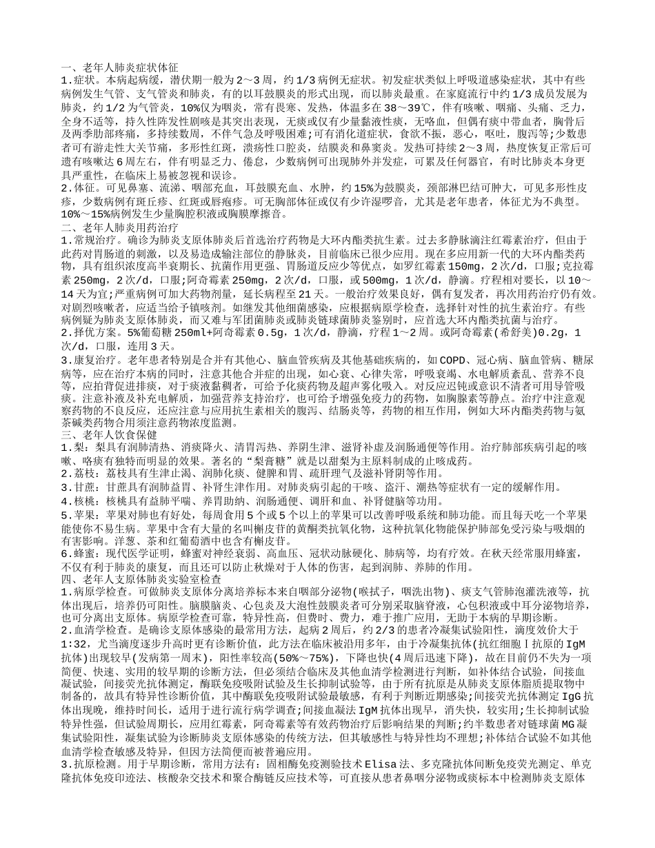 老年人支原体肺炎老年人支原体肺炎治疗_第1页