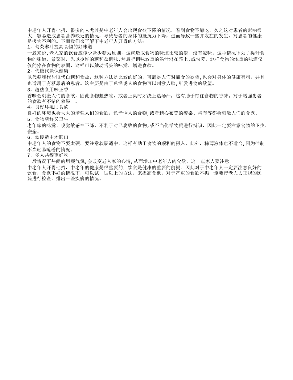中老年人开胃七招 这些方法你了解吗_第1页