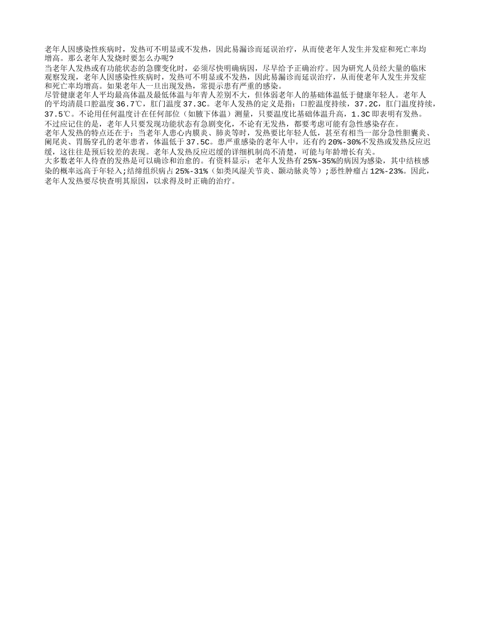 老年人发烧要怎么办？_第1页