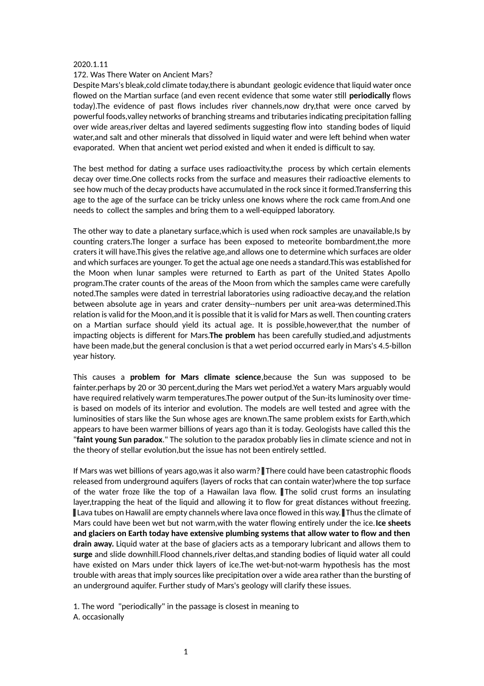 托福2020-2022阅读真题_第1页