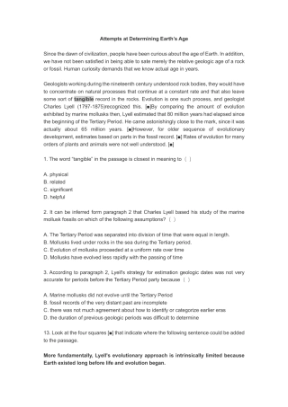 Attempts at Determining Earth