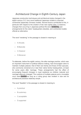 Architectural Change in Eighth