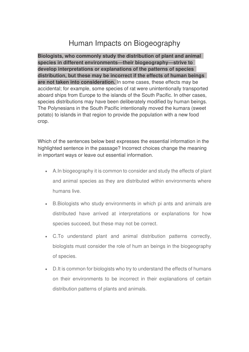 Human Impacts on Biogeography_第1页