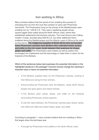 Iron working in Africa