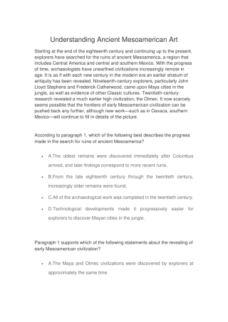 Understanding Ancient Mesoamerican Art