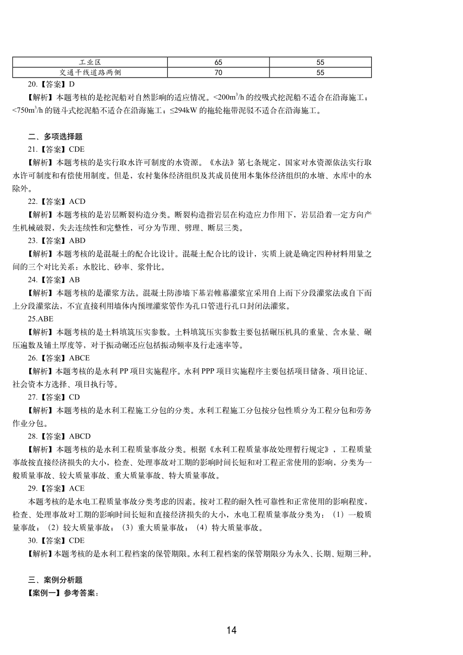 2019一建水利真题（答案及解析）_第3页