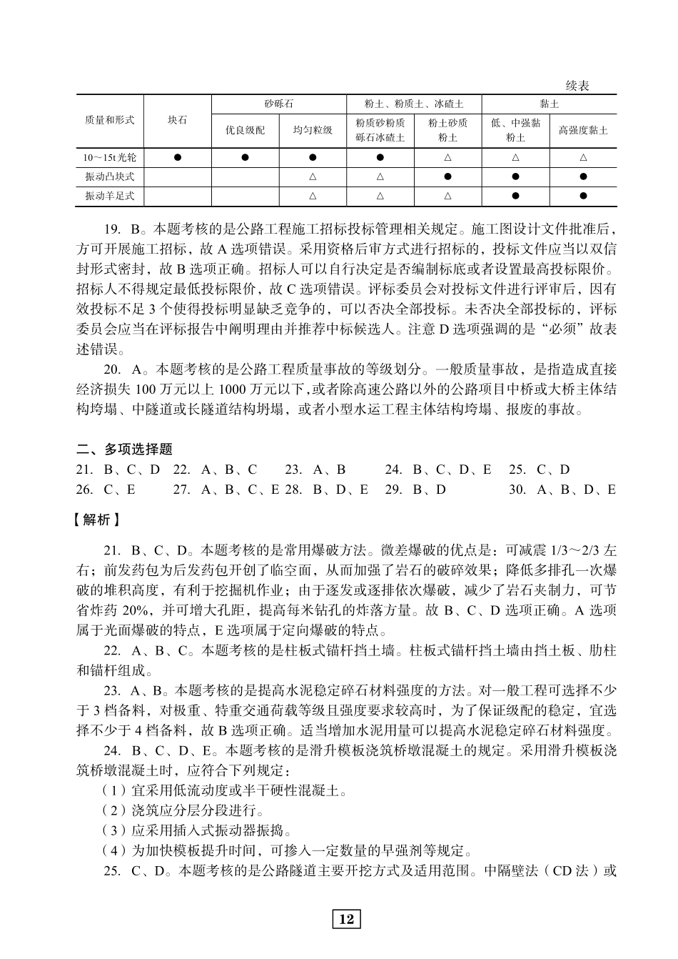 2020年二建公路真题参考答案及解析_第3页