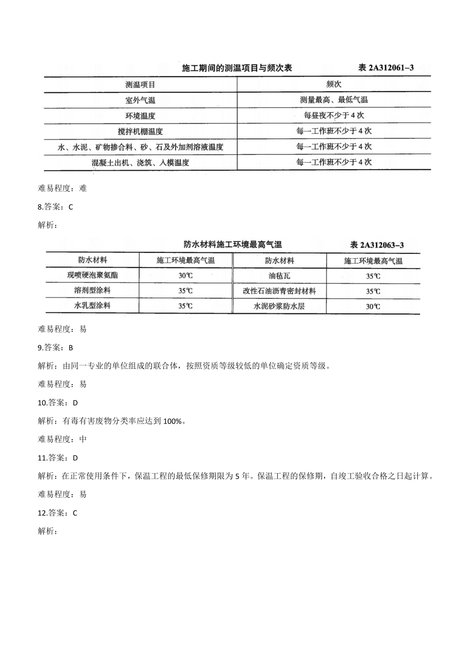 2022年二建建筑真题《2天3科》参考答案及解析_第2页