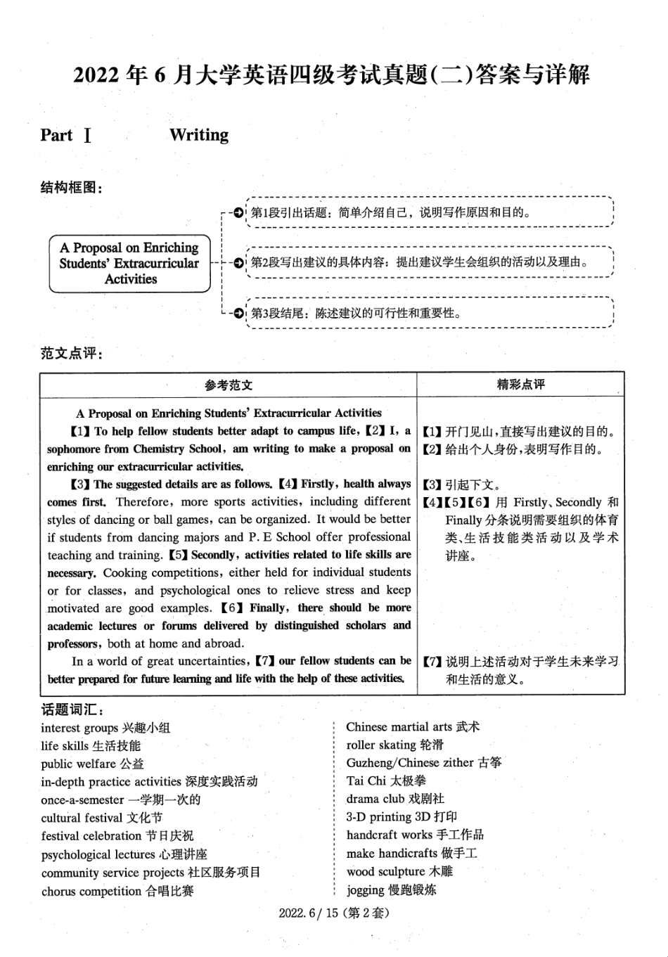 2022.06 大学英语四级 真题解析 02_第1页