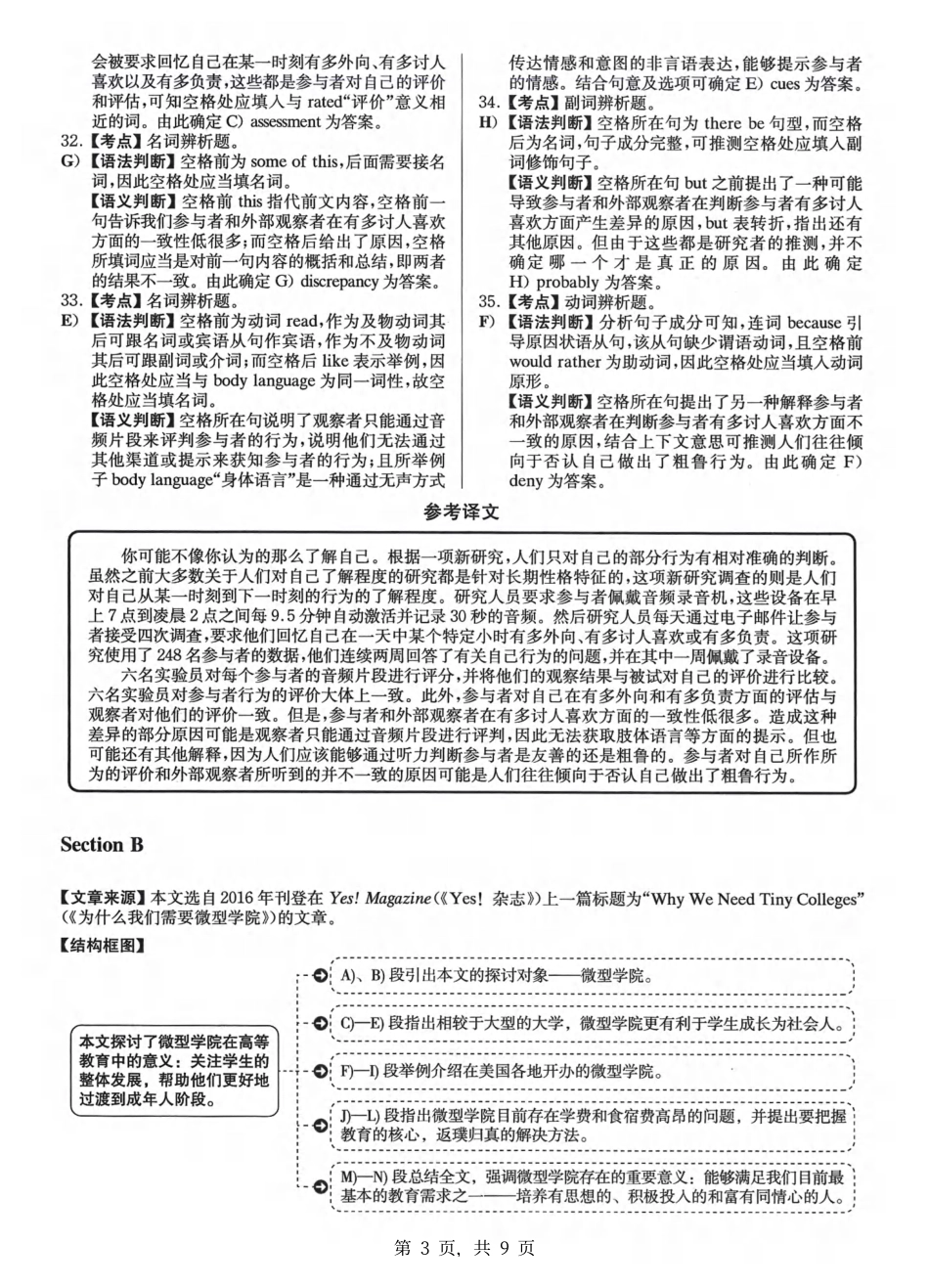 2023.06 大学英语六级 真题解析 03_第3页