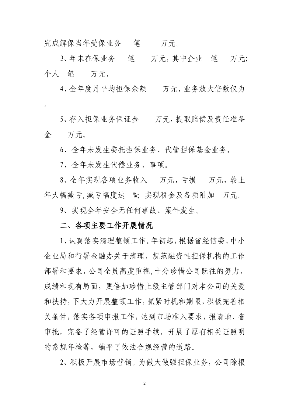 2013年度担保公司工作总结_第2页