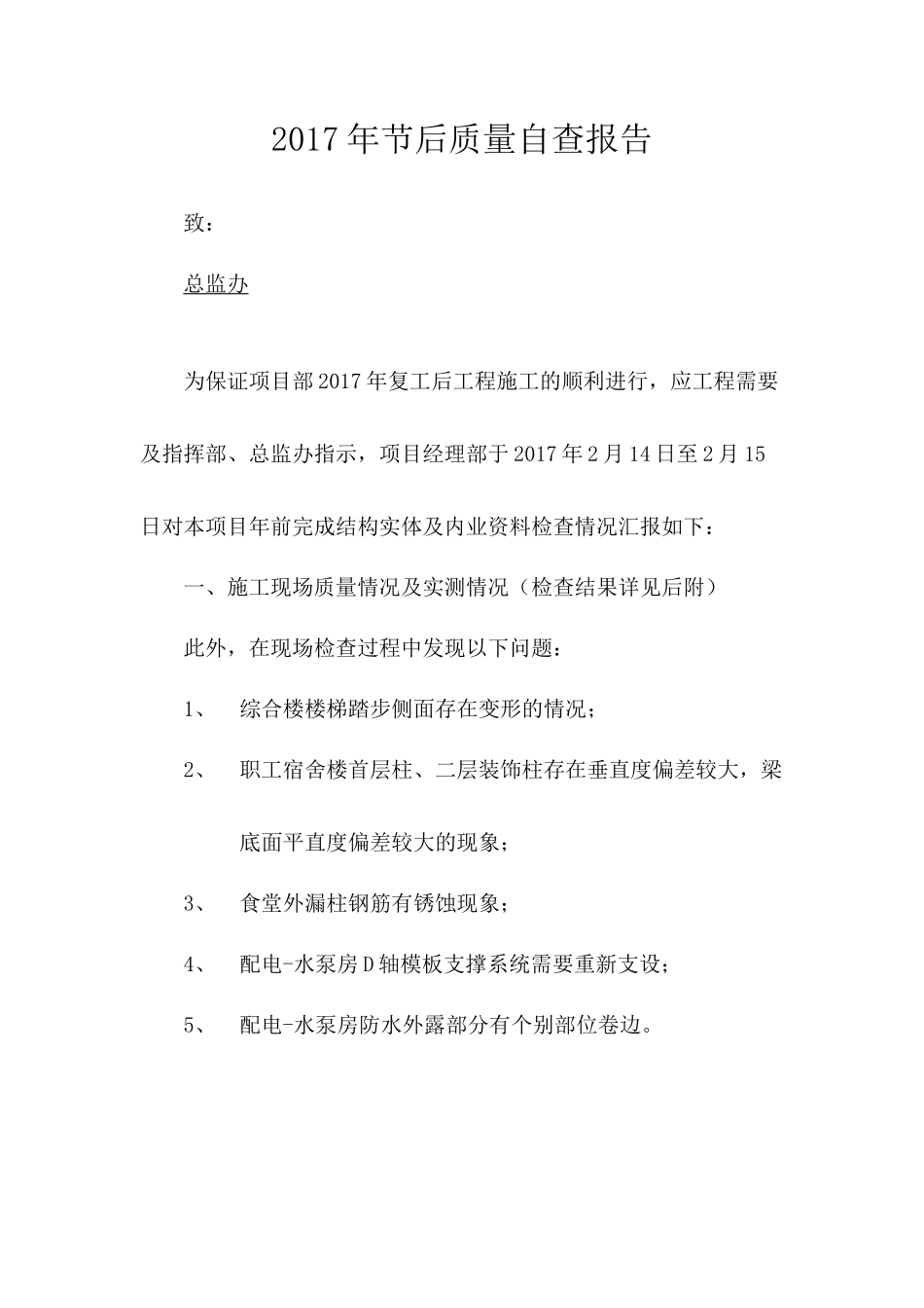 2017年复工自查报告_第2页