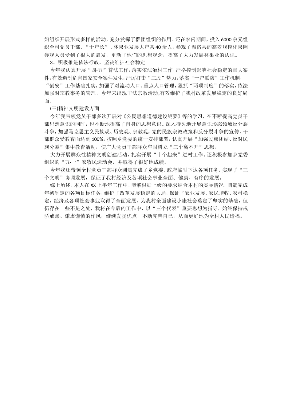 村支书年中总结2_第2页