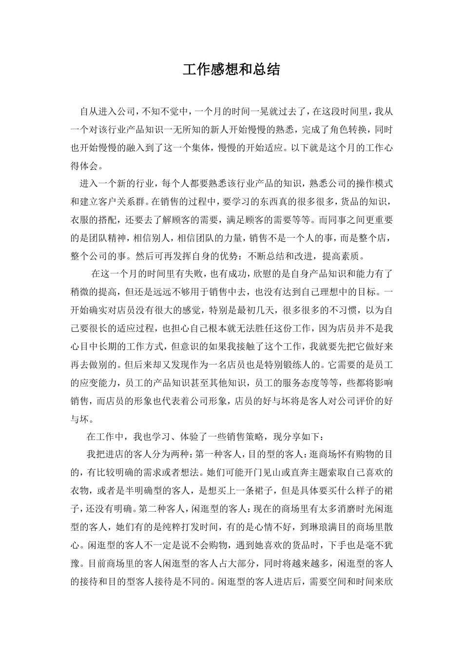 服装销售工作总结2_第1页