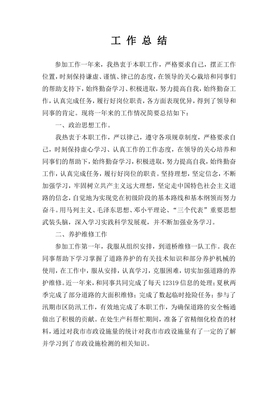 市政工作总结_第1页