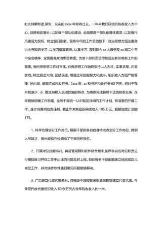 税务工作总结范文2