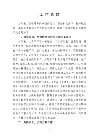 药监局个人总结