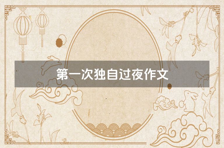 第一次独自过夜作文