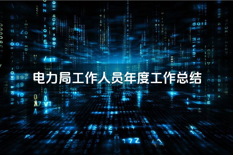 电力局工作人员年度工作总结