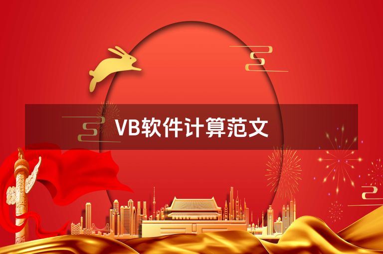 VB软件计算范文