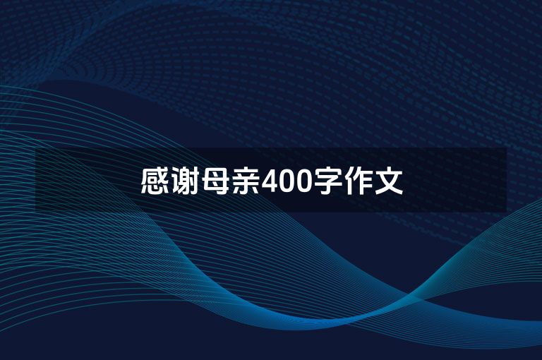 感谢母亲400字作文