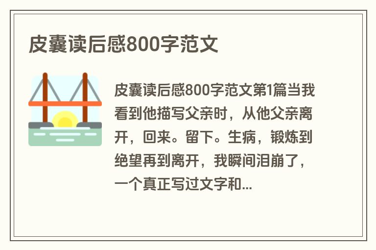 皮囊读后感800字范文