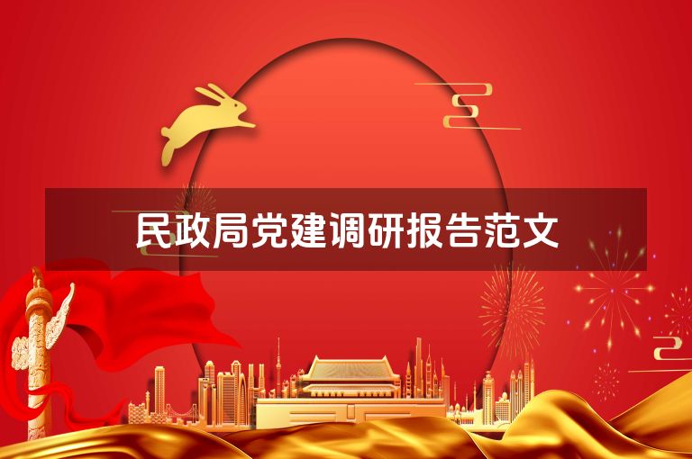 民政局党建调研报告范文