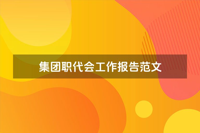 集团职代会工作报告范文