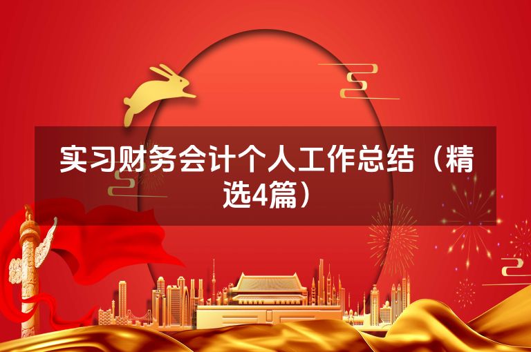 实习财务会计个人工作总结（精选4篇）