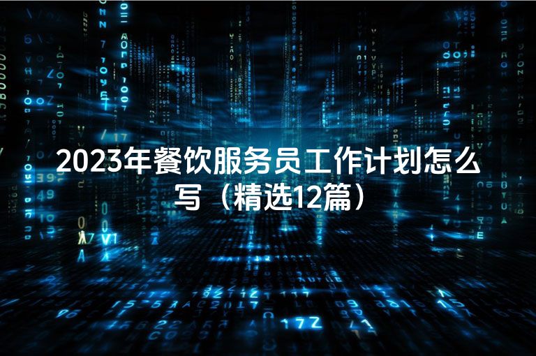 2023年餐饮服务员工作计划怎么写（精选12篇）
